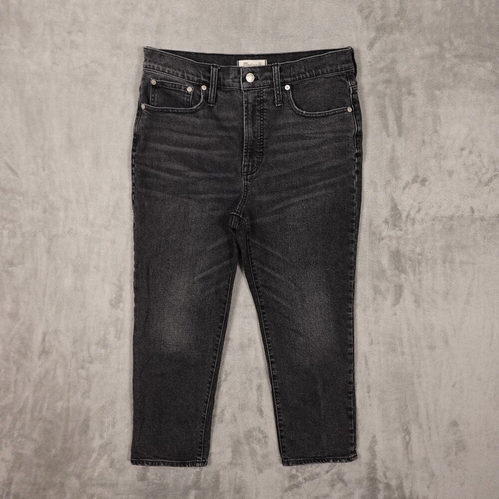Madewell The Perfect Vintage Jean Women’s Size 30P Black High Rise Ankle‎